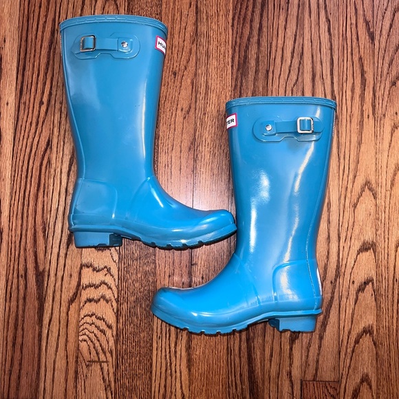 Hunter Big Kids Original Gloss Rain Boots, Size 2 - Picture 2 of 11